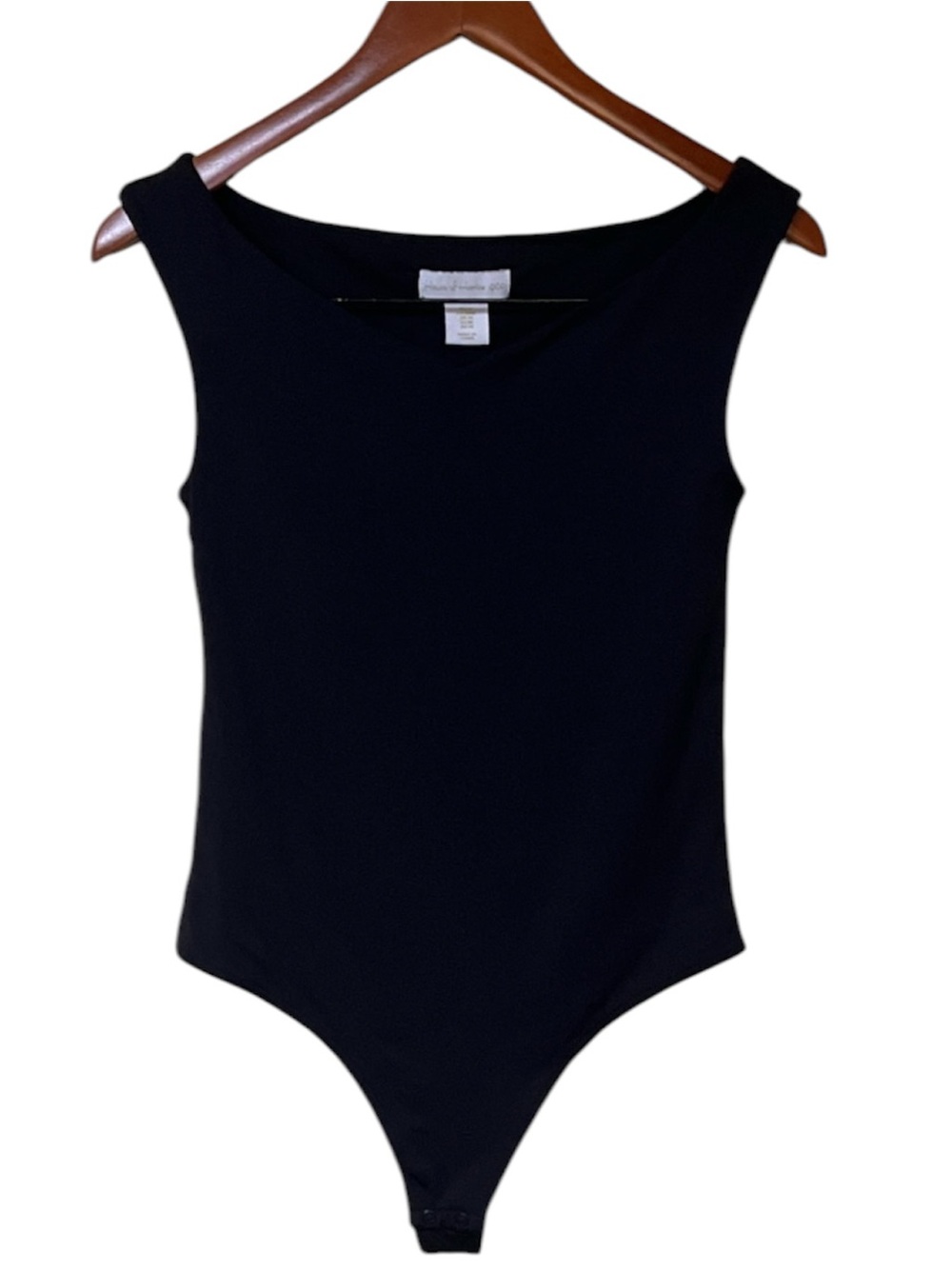 House of Harlow 1960 Black Scoop Neck Bodysuit